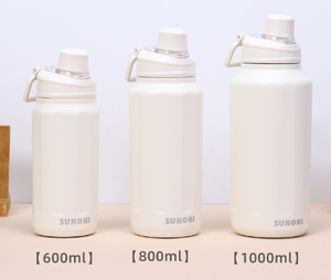 600 800 1000ml The Screw Cap Features Two Drinking Options <b>Straw</b> Cup - Product Image 2