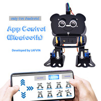 LAFVIN para Kit de Robot Panda de 4 Grados de Libertad para Bricolaje, Kit de Robot Programable para Bailar, Compatible con Nano, Control por Aplicación Android para Kit Arduino