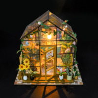 Hongda PC2306 Sunshine Flowerhouse bricolage maison de poupée miniature en bois kit de maison de poupée à vendre