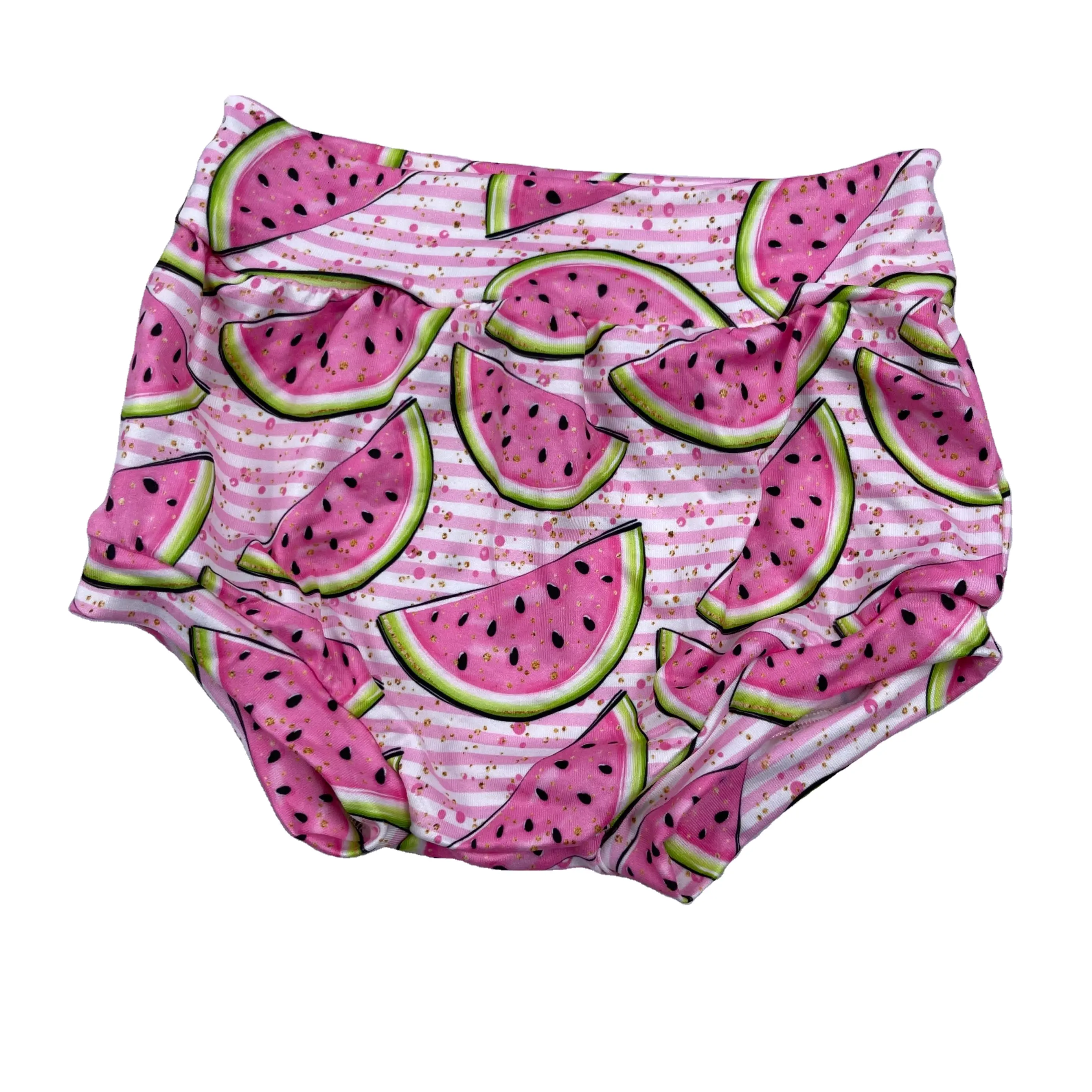 no Elastic High Waist Girls Bummies Shorts Cute watermelon Printed Children Baby Best Quality Bloomers