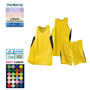 ชุดเสื้อกล้ามบาสเก็ตบอลแบบแห้งเร็ว ระบายอากาศได้ดี ปรับแต่งได้ ใส่กลับด้านได้ มีไซส์ใหญ่ ชุดทีมฤดูร้อน มีตัวเลือกสีพื้น - Product Image 1