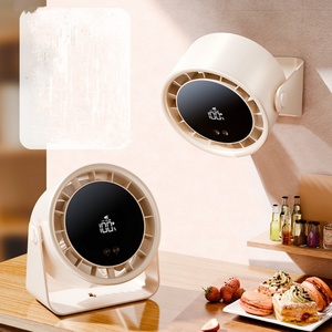 Ventilador de refrigeración USB recargable de 3000 mAh con pantalla digital, plegable, sin perforaciones, de plástico, portátil, para RV y uso doméstico, con batería. - Product Image 3