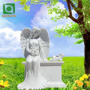 墓石女の子墓石天使像花崗岩墓石墓石墓石墓石赤ちゃんとカスタムデザイン高品質 - Product Image 2