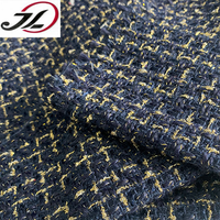 Lot en stock de tissu en tweed métallisé rose du fabricant pour blazer