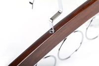 6 anneaux de haute qualité multifonctionnel en bois trous métalliques gain de place écharpe cravate cintre ceinture cintre