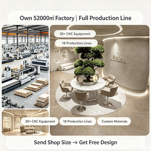 Customized Industrial Vintage Open Concept Layout Organization Barbershop Factory with <b>LED</b> Lighting - Product Image 6