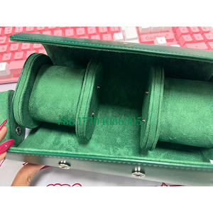 Luxury 3-Slot Leather Watch <b>Roll</b> Custom Anti-Scratch Water Resistant Travel Case Display <b>Box</b> - Product Image 6