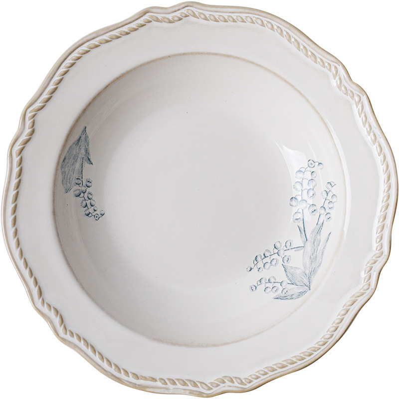 Grande assiette plate blanche
