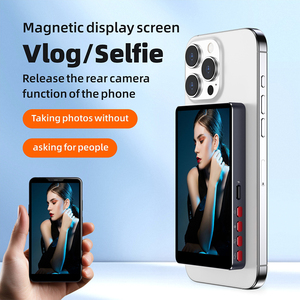 <strong>Magnetic</strong> 3.97-inch IPS Vlog Selfie Monitor Screen 1500mAh Battery Optional Speaker Wireless Connection Rear <strong>Camera</strong> Compatible - Product Image 2