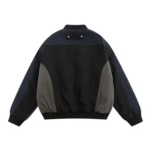 Giacca Casual da Uomo LAYENNE con Tasche Utility Oversize, Giacca Varsity alla Moda, Abbigliamento Color Block, Giacca Cargo - Product Image 4