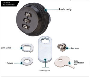 कैबिनेट के लिए एनली 3-अंकीय रोटरी जीभ दराज मेल बॉक्स मेलबॉक्स संयोजन कैम लॉक - Product Image 5