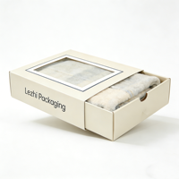 Boîte tiroir en carton ondulé économique pour draps de lit, avec logo personnalisé, taille sur mesure, tiroir coulissant pour literie et taies d'oreiller, avec fenêtre en PVC