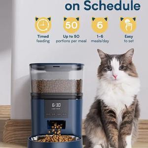 4L Automatic Pet Feeder for Dogs and Cats with Portion Control, Dual Power <b>Supply</b>, LCD Display and Customizable <b>Feeding</b> Schedule - Product Image 3