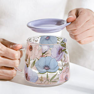 High Borosilicate Glass Cup <b>with</b> Coffee <b>Handle</b>, Household Cold <b>Water</b> <b>Bottle</b> Set for Home Use - Product Image 3