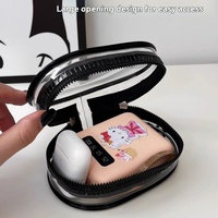 Organisateur portable transparent en plastique pour écouteurs et téléphones portables, idéal pour le salon, boîte de rangement pour câbles de données, chargeurs et accessoires.