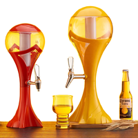 Distributeur de boissons portable en plastique pour hôtel, tour à bière 3L avec robinet, tube à glace, alimenté par énergie solaire, en céramique, personnalisable, qualité alimentaire