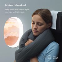 Couleur unie Vente en gros OEM 360 °   Oreiller de voyage réglable multifonctionnel pour avion, voiture, bureau et sieste