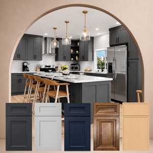 L-Shape American Kitchen <b>Cabinet</b> | Ready To Assemble Kitchen <b>Cabinets</b> | Graphite Shaker Style <b>Cabinets</b> For Contemporary Kitchens - Product Image 1