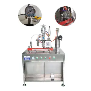 High Quality Semi automatic Sunscreen Spray 3 in 1 Pneumatic Aerosol Filling Crimping Machine