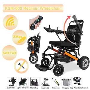 KSM-602 Electric Wheelchair <b>Foldable</b> Lightweight for Cheap Sale Li Battery Wheelchair Can Remote Control for Elderly - Product Image 2