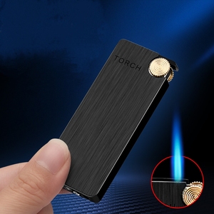 ไฟแช็คจุดซิการ์หลายสีฟ้ากันลมไฟแช็คแก๊สบิวเทนหินเหล็กไฟ - Product Image 5