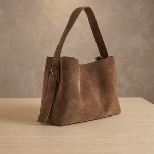 Custom Branded Ladies Genuine Leather Waterproof Lightweight Durable Zipper Closure Dual Strap Foldable Cross-Body Handbags - Product Image 6