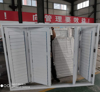 Fenêtre pliante en alliage d'aluminium avec stores intégrés, double vitrage, insonorisation, isolation thermique, pliage en deux, norme énergétique européenne