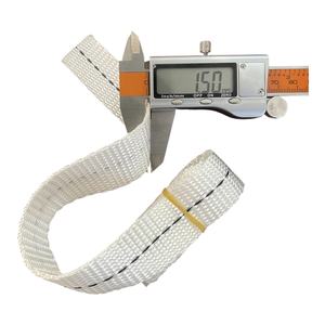 Sangle en toile rayée blanche OEM SANBOO 25 mm 100 % polyester, capacité de charge de 0,8 tonne, sangle de fixation robuste pour le transport de marchandises - Product Image 1