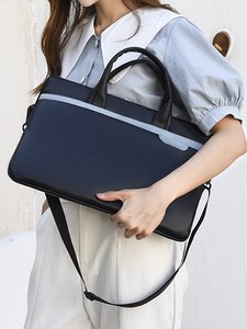 Sac à bandoulière étanche en polyester pour ordinateur portable, mallette d'affaires, sac de voyage, sac à main pour femmes et hommes, sacoche simple pour ordinateur portable avec sangle de bagage - Product Image 6