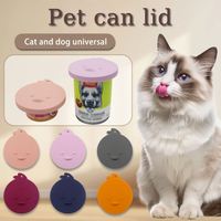 Logo personnalisé de qualité alimentaire chat chien réutilisable couvercle de boîte de conserve en silicone pour animaux de compagnie