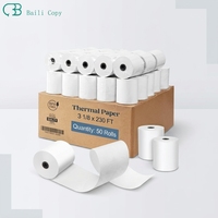 Kertas Thermal Gulungan 3 1/8 X 230 Terlaris 50 Gulungan Bebas BPA Pencetakan Halus Tanpa Macet Tahan Air