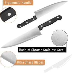 Bộ dao Nhật Bản bằng thép không gỉ cao cấp, kèm giá đỡ và dụng cụ mài dao - Product Image 4