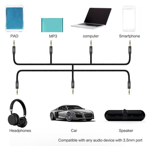 Cantell caldo di vendita di Nylon Treccia <span class=keywords><strong>Jack</strong></span> Da 3.5mm <span class=keywords><strong>maschio</strong></span> a <span class=keywords><strong>maschio</strong></span> aux cavo audio professionale cavo di 35 millimetri - Product Image 5