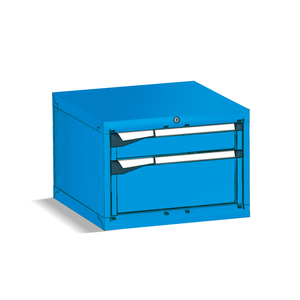 Armoire à tiroirs Fami Master Key Comfort 561x573x400 mm, 2 tiroirs, rouge rubis RAL3003, rangement d'outils - Product Image 1