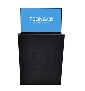 Factory Direct Sale DC12V Global Applicable And Safe Retractable Motorized Monitor Lift For Paperless Conference System