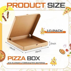 Caja de Pizza de Cartón Corrugado Ecológica con Logotipo Personalizado, Cierre Magnético, Reciclable para Empacar Pizza - Product Image 2