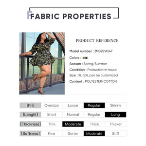 Mini abiti stampati militari-abbigliamento donna taglie forti - Product Image 5