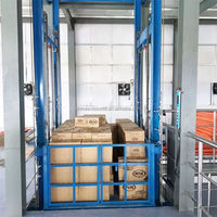Plateforme élévatrice hydraulique à rail de guidage extérieur pour le levage de marchandises