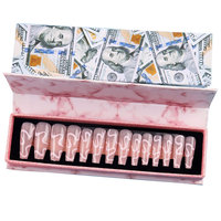 Presse de luxe personnalisée sur les ongles et emballage presse de luxe sur les ongles boîte d'emballage magnétique presse pliante sur les ongles emballage