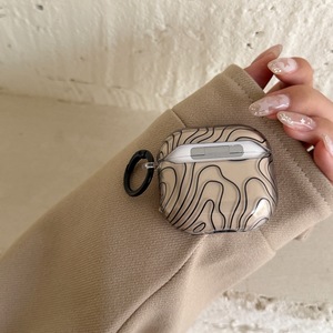 Minimalist black geometric lines protective case for AirPods <b>Pro</b> 2nd, 3rd, and 4th generation - Product Image 4