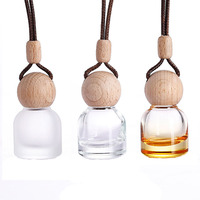 Diffuseur d'arômes en forme de pendentif rond rechargeable en gros, 10 ml, flacon de parfum à suspendre dans la voiture