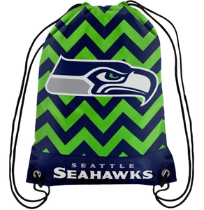 Seattle Seahawks Custom Logo Promotional Gift Polyester Shopping Drawstring Bag Draw String Bags Sport Gym Backpack