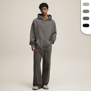 Tute <span class=keywords><strong>in</strong></span> felpa pesante 480gsm 100% cotone French Terry <span class=keywords><strong>con</strong></span> felpe <span class=keywords><strong>con</strong></span> cappuccio e <span class=keywords><strong>pantaloni</strong></span> della <span class=keywords><strong>tuta</strong></span> a gamba dritta, completi <span class=keywords><strong>in</strong></span> maglia - Product Image 1