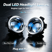 Lentille de projecteur Bi-LED 3 pouces 60W haute puissance pour phare de voiture, anti-éblouissement, faisceau uniforme pour mise à niveau H4 H7 9005