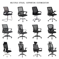 Chaises de bureau réglables avec support lombaire, dossier solide et coussin d'assise en nylon pour le bureau à domicile