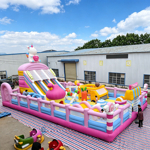 Château gonflable d'usine chinoise, grand <span class=keywords><strong>trampoline</strong></span> gonflable avec toboggan, piscine à sable et piscine à balles pour enfants, idéal pour l'extérieur - Product Image 6