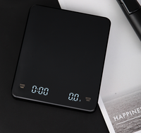Changxie timbangan kopi cerdas USB, timbangan kopi cerdas Digital espreso Drip kopi memanggang USB 3kg/0.1g hitam akurat dengan Timer