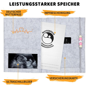 Porte-documents de voyage allemand avec logo personnalisé, impression de carte de <span class=keywords><strong>santé</strong></span> du nouveau-né, couverture de <span class=keywords><strong>passeport</strong></span> en feutre pour carte de maternité - Product Image 4