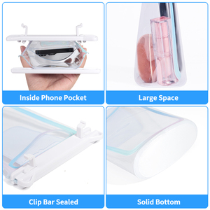 Sac transparent entièrement étanche en PVC 2L avec <span class=keywords><strong>barre</strong></span> à clip <span class=keywords><strong>de</strong></span> poche pour smartphone scellée pour les activités <span class=keywords><strong>de</strong></span> plein air décontractées - Product Image 5