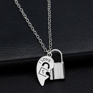 2PCS <b>Matching</b> Couple <b>Necklace</b> Lovers Key Lock Pendent <b>Necklace</b> for Men Women Creative Couple Jewelry <b>Necklace</b> Set - Product Image 4